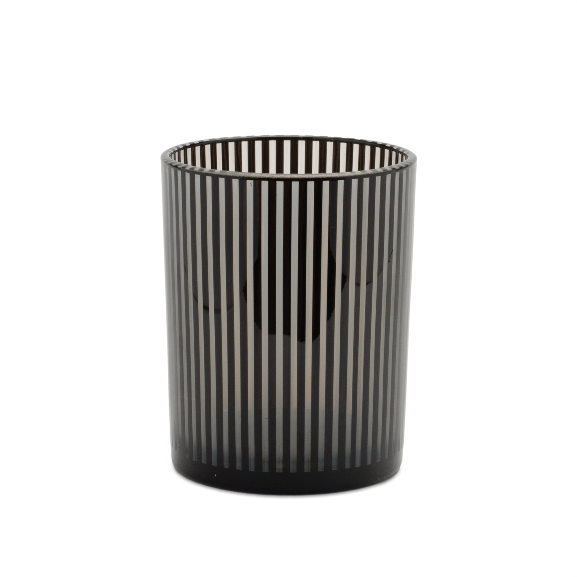 Srtiped Glass Candle Holder (Set of 2)