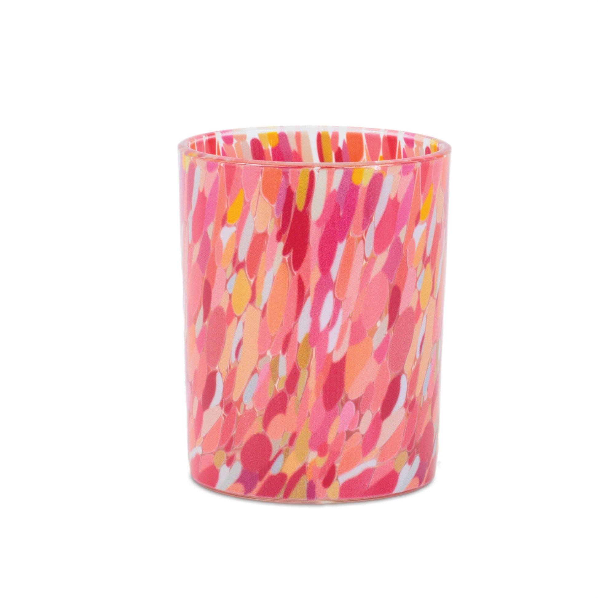 Painted Glass Candle Holder (Set of 2)