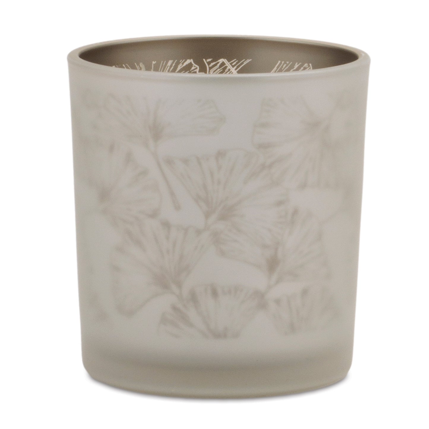 Set of 3 Silver & Gold Glass Votive Candle Holders