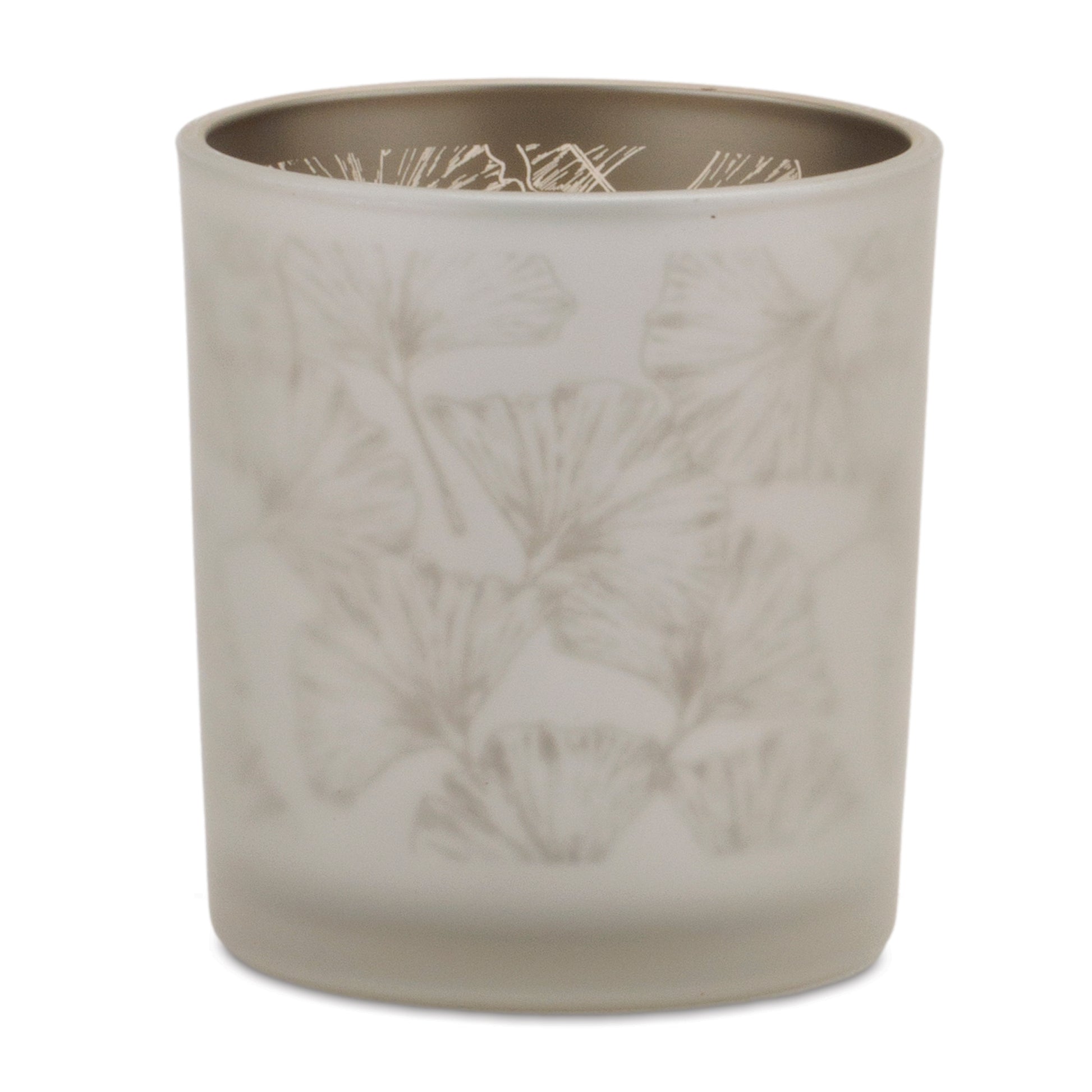 Set of 3 Silver & Gold Glass Votive Candle Holders