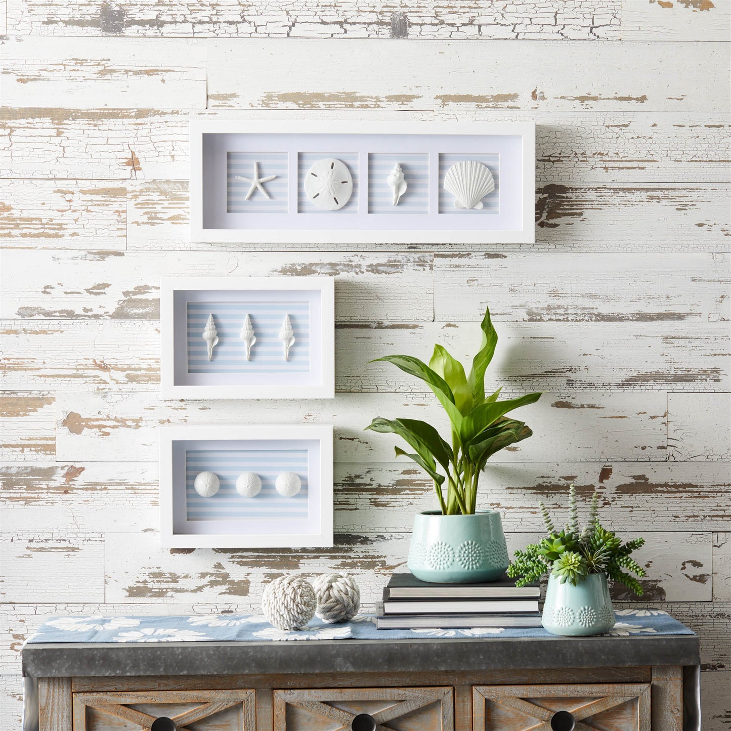 Framed Beach Wall Plaque (Set of 3)