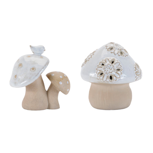 Porcelain Mushroom Decor (Set of 6)