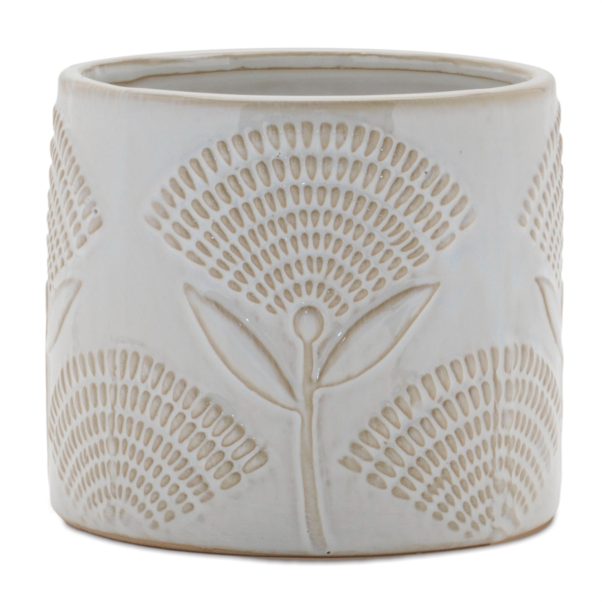 Porcelain Floral Patterned Planter (Set of 2)