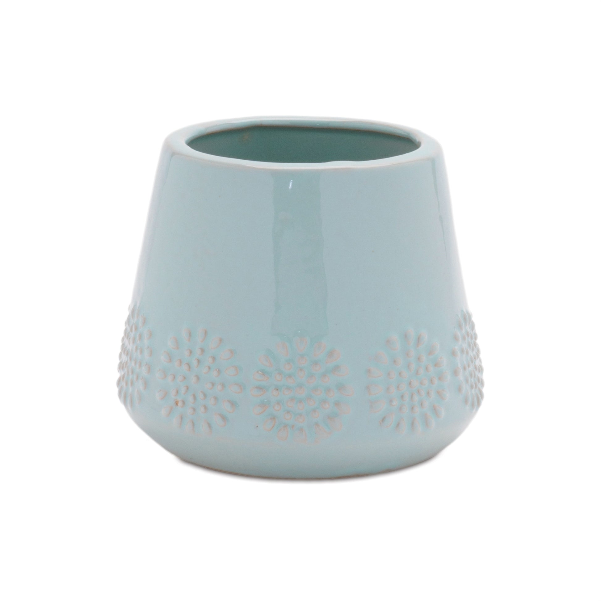 Ceramic Starburst Pattern Planter (Set of 2)