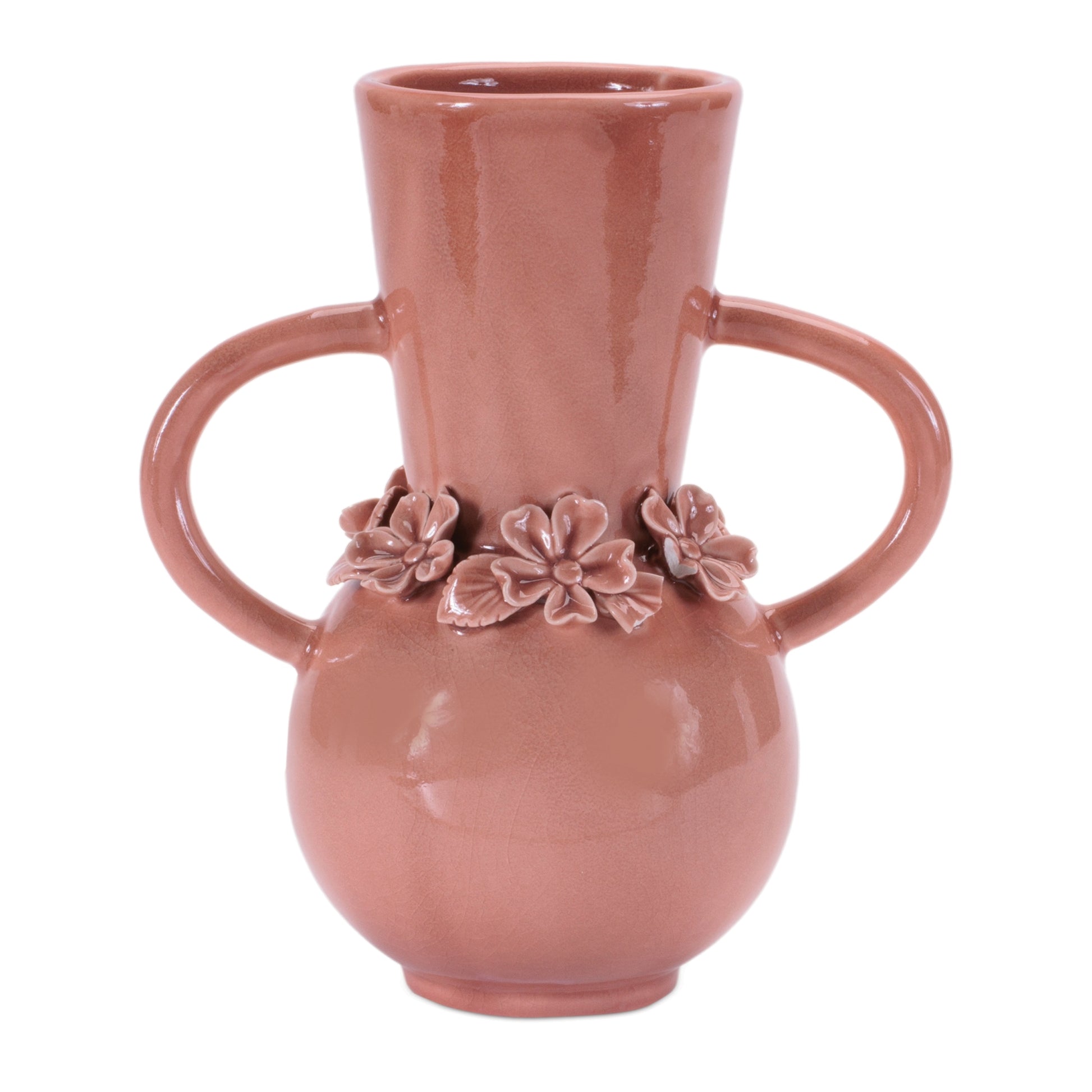 Storeware Vase with Floral Accent (Set of 2)