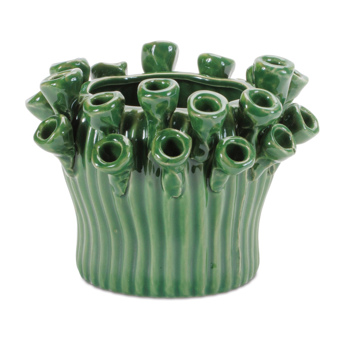 Storeware Bud Vase with Floral Accent (Set of 2)