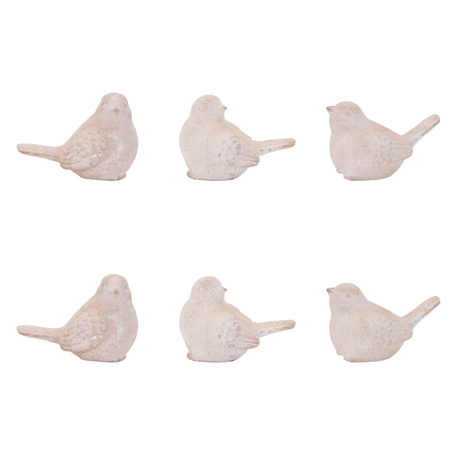 Distressed Bird Figurine (Set of 6)