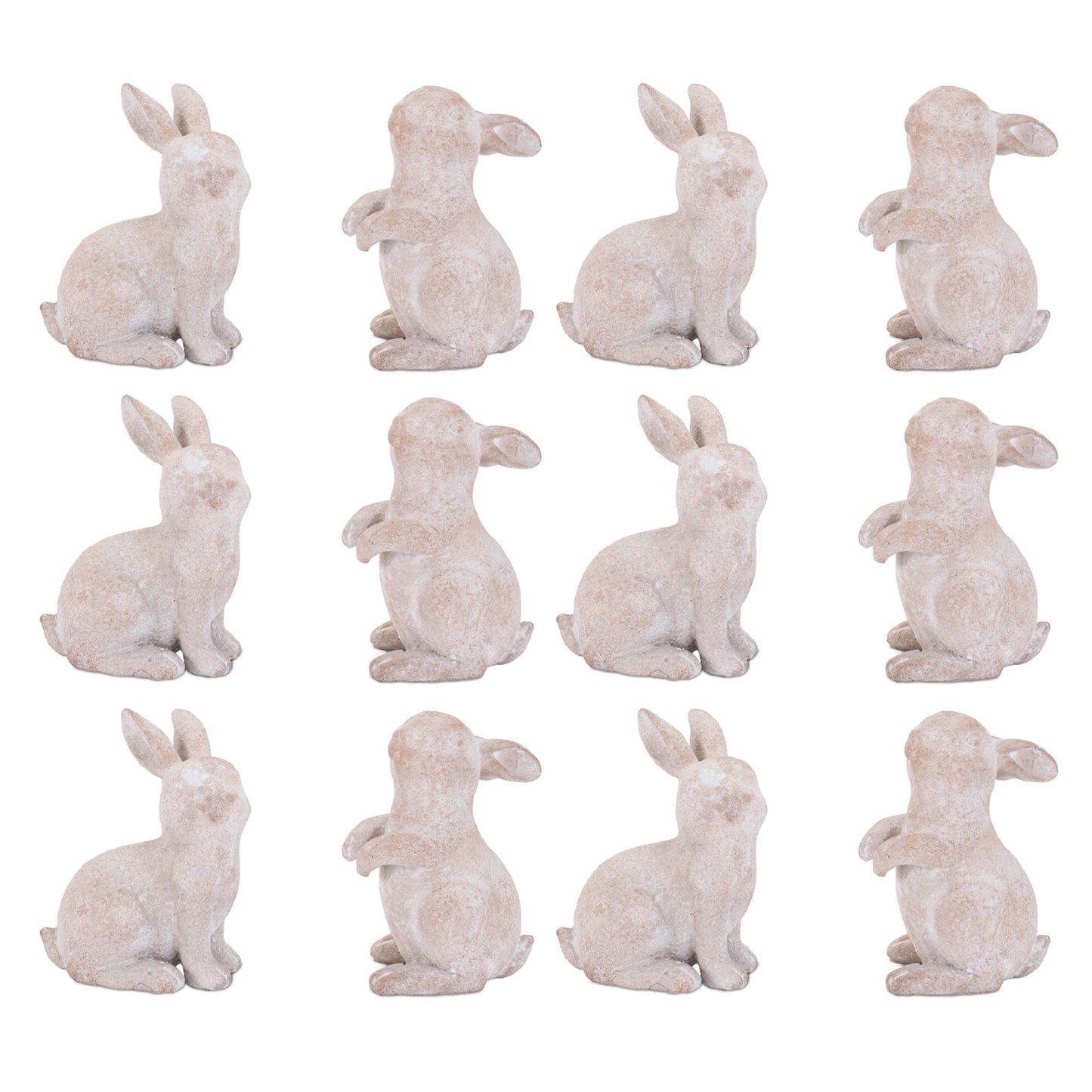 Distressed Mini Bunny Figurine (Set of 12)