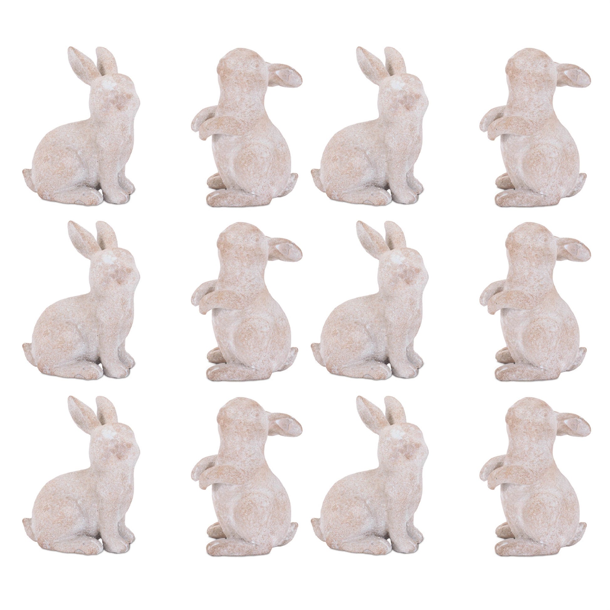 Distressed Mini Bunny Figurine (Set of 12)