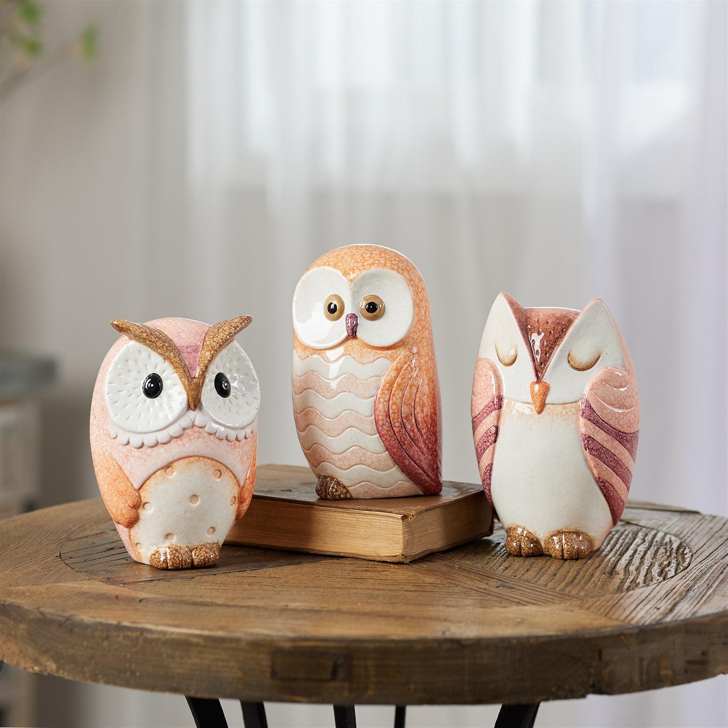 Terra Cotta Owl Decor (Set of 3)