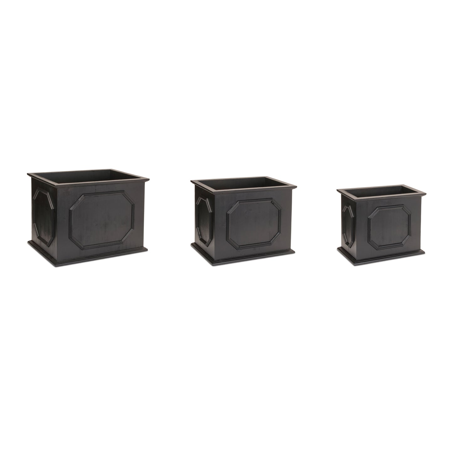 Wooden Box Planter (Set of 3)
