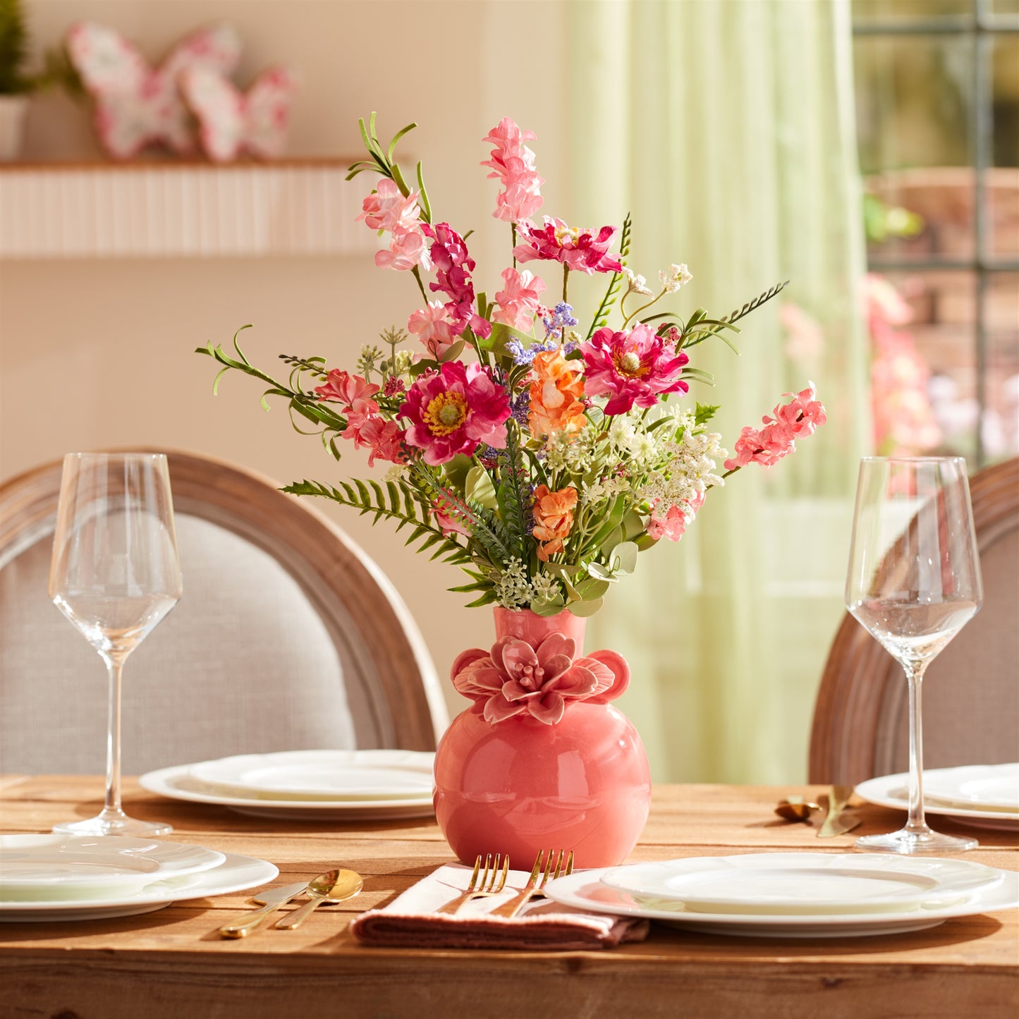 Mixed Daisy Floral Bush (Set of 2)