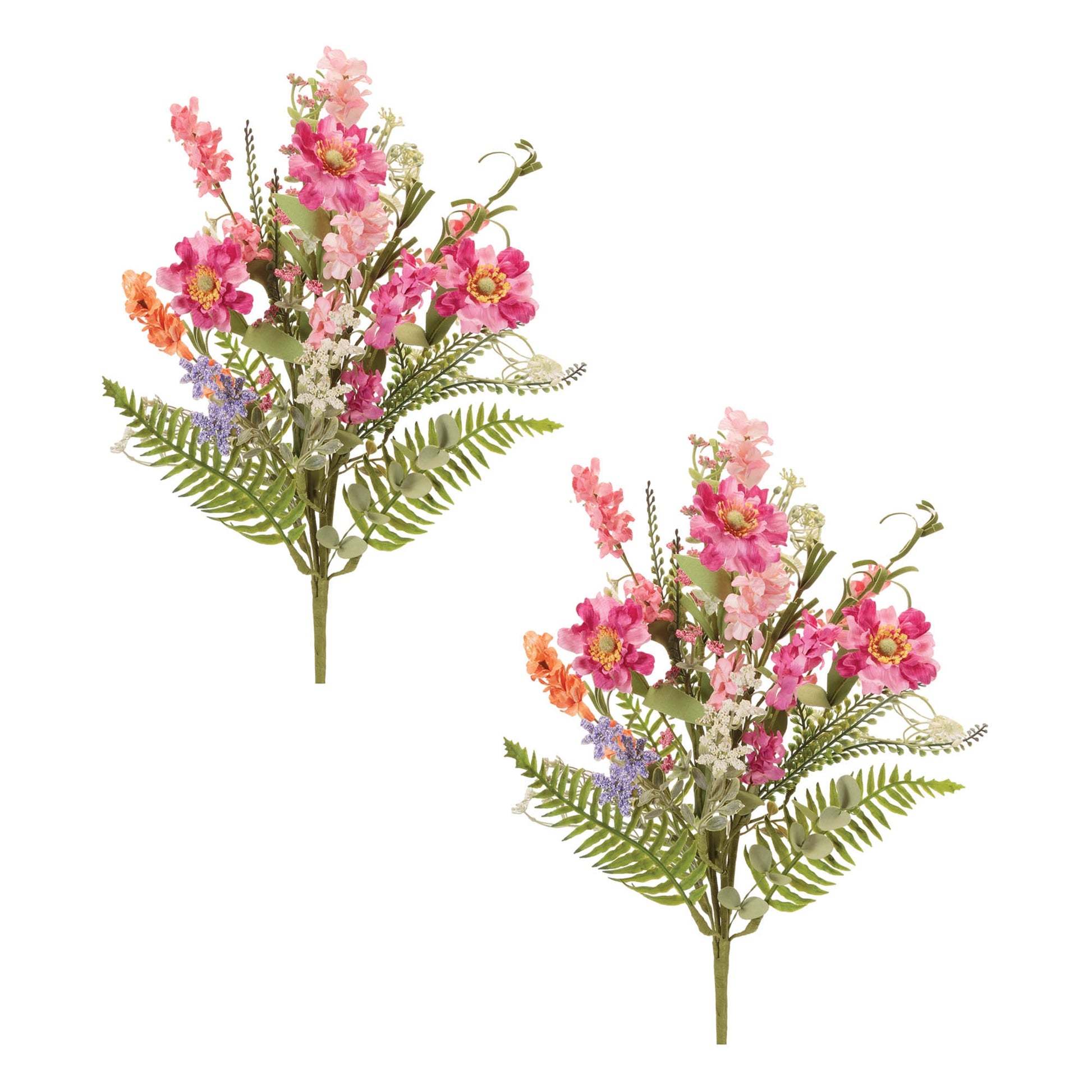 Mixed Daisy Floral Bush (Set of 2)