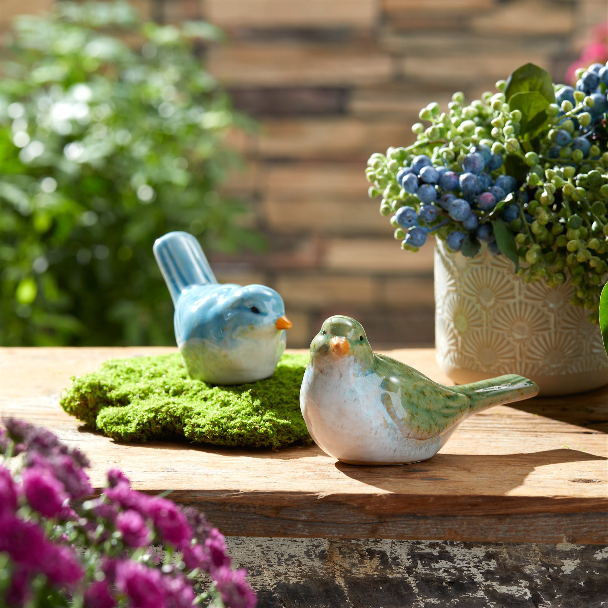 Stoneware Bird Figurine (Set of 6)
