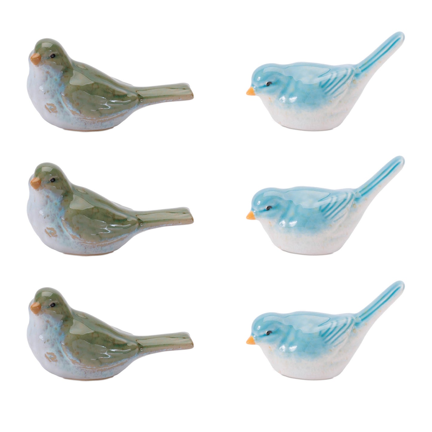 Stoneware Bird Figurine (Set of 6)