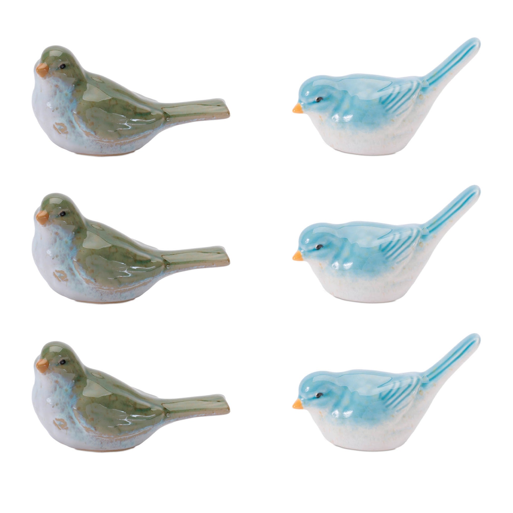 Stoneware Bird Figurine (Set of 6)