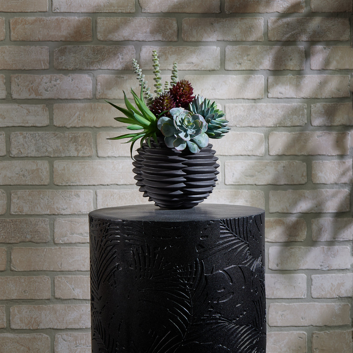 Ribbed Ceramic Bud Vase (Set of 2)