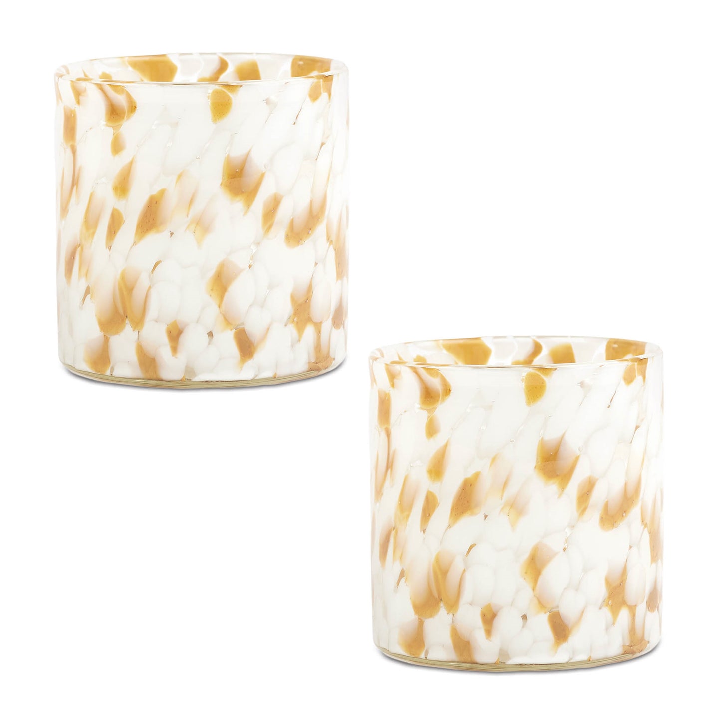 Painted Glass Votive Holder (Set of 2)