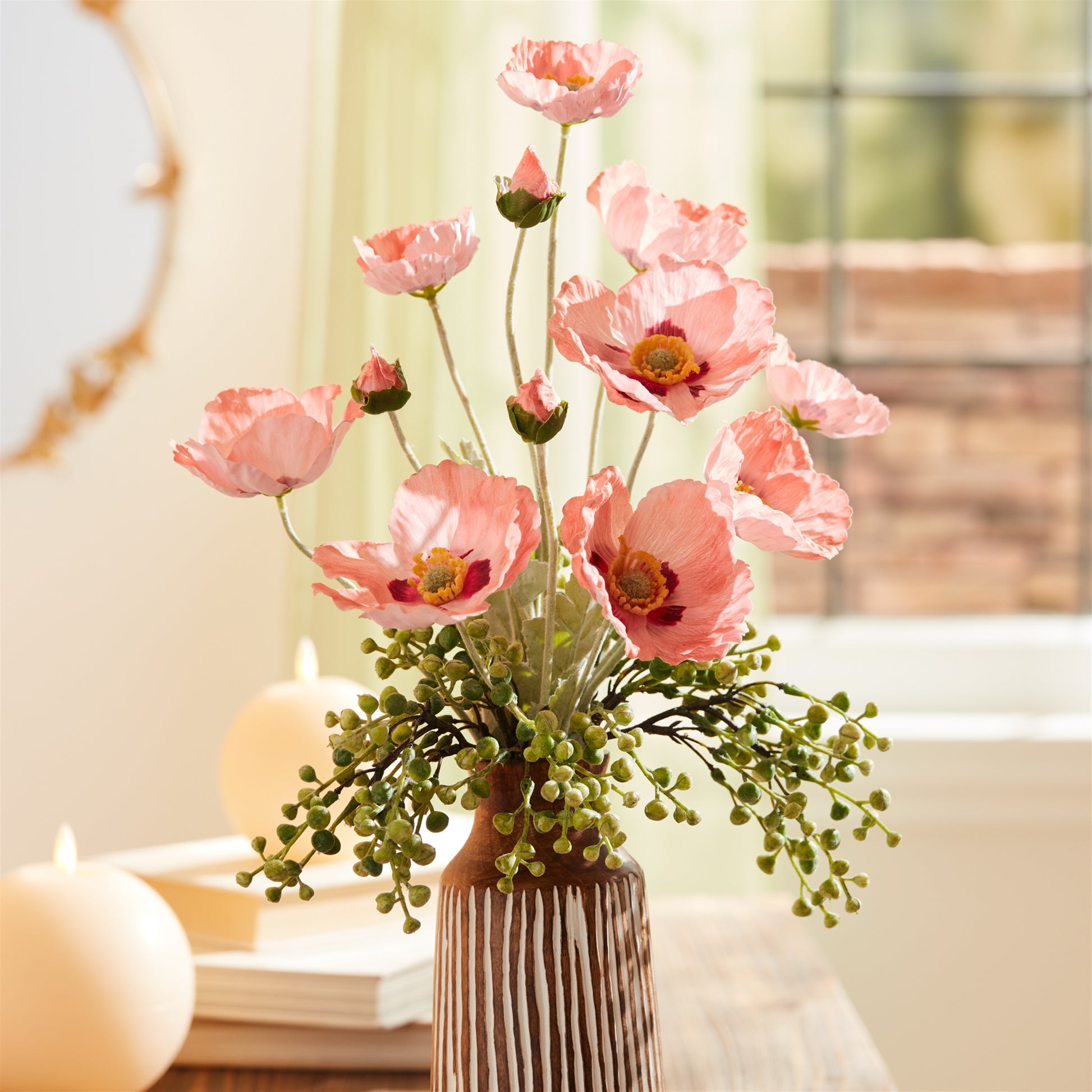 Poppy Floral Spray (Set of 6)